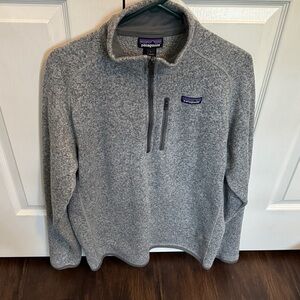 Patagonia Men's Zip-Up Sweater in Heather Gray
